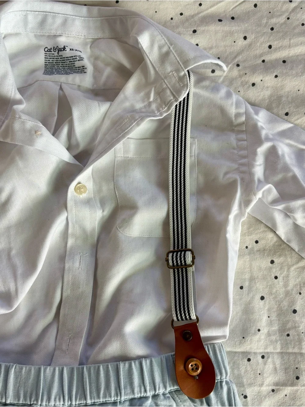 Boys Cotton Suit in Light Blue with Floral Lining
